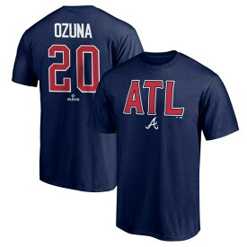 ファナティクス メンズ Tシャツ トップス Atlanta Braves Fanatics Branded Hometown Legend Personalized Name & Number TShirt Navy