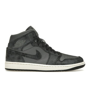 Jordan �W���[�_�� ���f�B�[�X �X�j�[�J�[ �yJordan 1 Mid Distressed Smoke Grey (Women's)�z �T�C�Y US_8(25.0cm) Smoke Grey/Off Noir/Sail