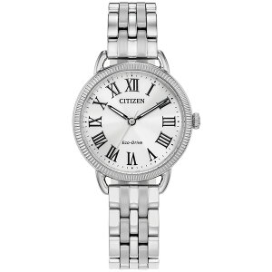 V`Y fB[X uXbgEoOEANbg ANZT[ Eco-Drive Women's Stainless Steel Bracelet Watch 29mm Silver-tone