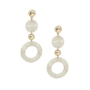 GeBJ fB[X sAXCO ANZT[ Soft Focus Resin Circle Drop Earrings White