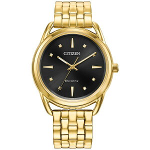 V`Y fB[X uXbgEoOEANbg ANZT[ Eco-Drive Women's Dress Classic Gold-Tone Stainless Steel Bracelet Watch 36mm Gold-tone