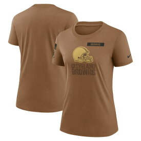 ナイキ レディース Tシャツ トップス Cleveland Browns Nike Women's 2023 Salute to Service Legend Performance TShirt Brown