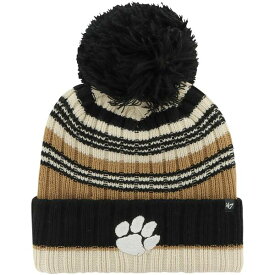 フォーティーセブン レディース 帽子 アクセサリー Clemson Tigers '47 Women's Barista Cuffed Knit Hat with Pom Khaki