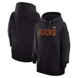 カールバンクス レディース パーカー・スウェットシャツ アウター Anaheim Ducks GIII 4Her by Carl Banks Women's Dot Print Pullover Hoodie Black