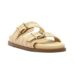 Vbc fB[X T_ V[Y Women's Naomi Round Toe Flat Sandals Beige