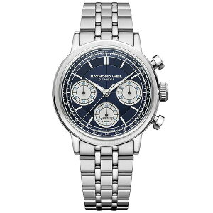 ChEFC Y rv ANZT[ Men's Swiss Automatic Chronograph Millesime Stainless Steel Bracelet Watch 40mm Midnight Blue