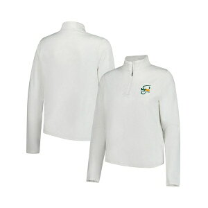 A_[A[}[ fB[X Jbg\[ gbvX Women's White 2025 WM Phoenix Open Rose Jacquard Quarter-Zip Top White