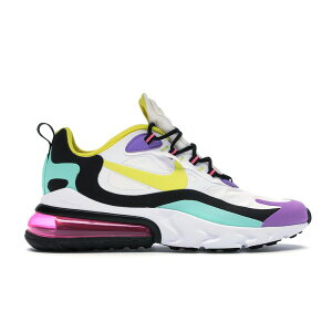 Nike �i�C�L �����Y �X�j�[�J�[ �yNike Air Max 270 React Geometric Art�z �T�C�Y US_10.5(28.5cm) White/Black-Bright Violet-Dynamic Yellow