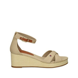 �g�~�[ �q���t�B�K�[ ���f�B�[�X �T���_�� �V���[�Y 60mm canvas cross-strap wedge espadrilles Neutrals