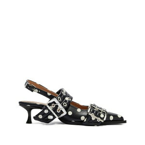 �K�j�[ ���f�B�[�X �p���v�X �V���[�Y Polka-dot buckle pumps Black