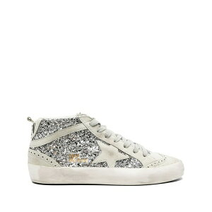 �S�[���f���O�[�X ���f�B�[�X �X�j�[�J�[ �V���[�Y Mid-star glitter-detail leather sneakers Silver