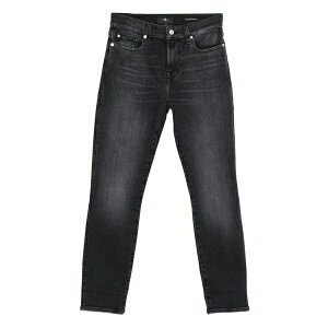 7�t�H�[�I�[���}���J�C���h ���f�B�[�X �f�j���p���c �{�g���X Whiskering-effect jeans Black