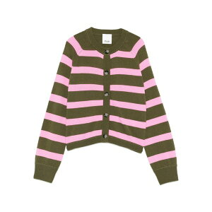 �A�����[�h ���f�B�[�X �J�[�f�B�K�� �A�E�^�[ Stripe-pattern cardigan Green