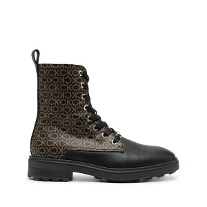 �J���o���N���C�� ���f�B�[�X �u�[�c �V���[�Y Lace-up monogram biker boots Black