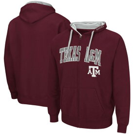 コロシアム メンズ パーカー・スウェットシャツ アウター Texas A&M Aggies Colosseum Big & Tall FullZip Hoodie Maroon