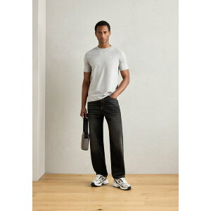 マルコポーロ デニム メンズ サンダル シューズ LOGO ON CHEST 2 PACK - Basic T-shirt - black/grey melange