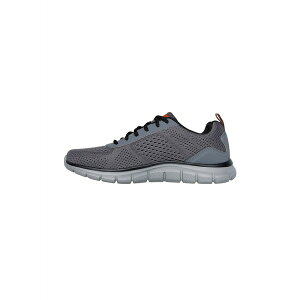 XPb`[Y Y T_ V[Y TRACK - Trainers - charcoal mesh synthetic orange trim
