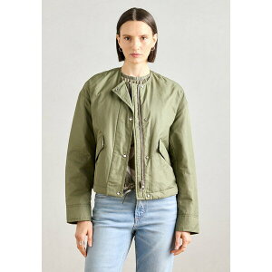 }R|[ fB[X WPbgu] AE^[ COLLAR LESS JACKET FLAP POCKETS TAPE DETAILS INSIDE - Light jacket - forest moss