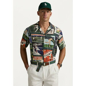 t[ Y T_ V[Y WIMBLEDON POSTER PRINT CAMP SHIRT UNISEX - Button-down blouse - multi-coloured