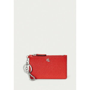 t[ fB[X z ANZT[ CROSSHATCH LEATHER ZIP CARD CASE - Wallet - bright vermillion