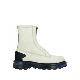 【送料無料】 ジル・サンダー メンズ ブーツ シューズ Ankle boots Cream