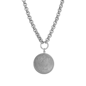 2028 レディース ネックレス・チョーカー・ペンダントトップ アクセサリー Women's Round Cancer Pendant Necklace Silver-tone