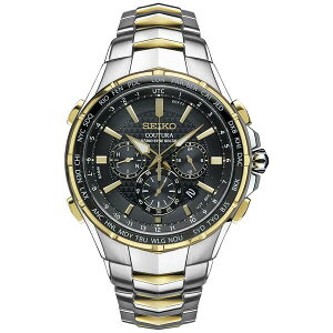セイコー レディース 腕時計 アクセサリー Men's Coutura Radio Sync Solar Chronograph Two-Tone Stainless Steel Bracelet Watch 45mm SSG010 Two-Tone