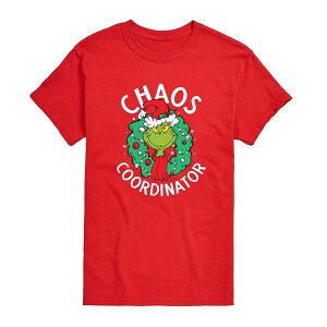 �G�A�E�F�[�u�X �����Y T�V���c �g�b�v�X Men's Grinch Chaos Coordinator Graphic Crewneck T-Shirt Red