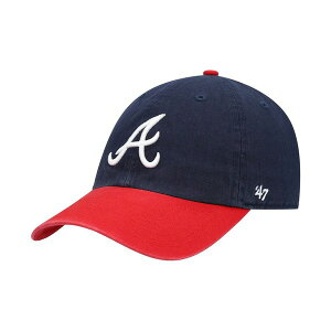 47�u�����h �����Y �X�q �A�N�Z�T���[ Men's Navy Atlanta Braves Clean Up Adjustable Hat Navy
