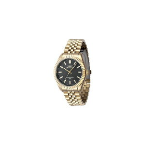 �C���r�N�^ ���f�B�[�X �r���v �A�N�Z�T���[ Women's 47504 Specialty Quartz 3 Hand Black Dial Watch Gold