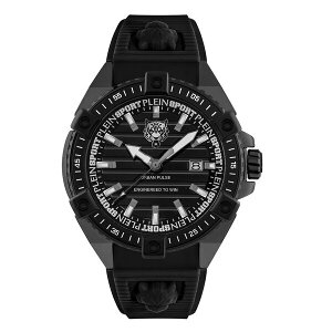 �v���C���X�|�[�c �����Y �r���v �A�N�Z�T���[ Men's Urban Pulse 3 Hand Date Quartz Black Silicone Strap Watch, 47MM Black