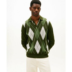 �g�~�[ �q���t�B�K�[ �����Y �j�b�g&�Z�[�^�[ �A�E�^�[ Men's Long-Sleeve Argyle Rugby Sweater Arctic Spruce