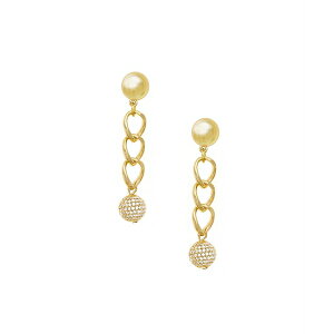 �G�e�B�J ���f�B�[�X �s�A�X���C�������O �A�N�Z�T���[ Gold Plated Chain Crystal Ball Drop Earrings Gold Plated