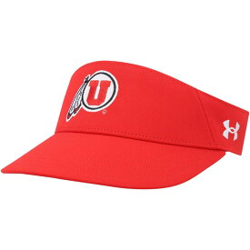 アンダーアーマー メンズ 帽子 アクセサリー Utah Utes Under Armour Blitzing Visor Red