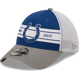 ニューエラ メンズ 帽子 アクセサリー Indianapolis Colts New Era Team Banded 39THIRTY Flex Hat Royal/Gray
