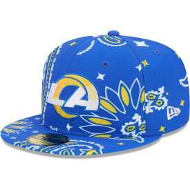 ニューエラ メンズ 帽子 アクセサリー Los Angeles Rams New Era Paisley 59FIFTY Fitted Hat Royal