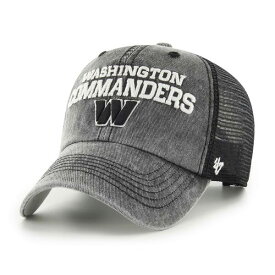 フォーティーセブン メンズ 帽子 アクセサリー Washington Commanders '47 Drumlin Trucker Clean Up Snapback Hat Black