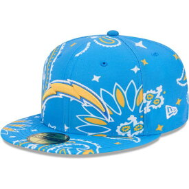 ニューエラ メンズ 帽子 アクセサリー Los Angeles Chargers New Era Paisley 59FIFTY Fitted Hat Powder Blue