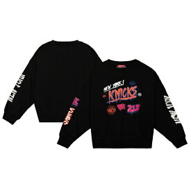 ミッチェル&ネス レディース パーカー・スウェットシャツ アウター New York Knicks Mitchell & Ness Women's Slap Sticker Lightweight Pullover Sweatshirt Black