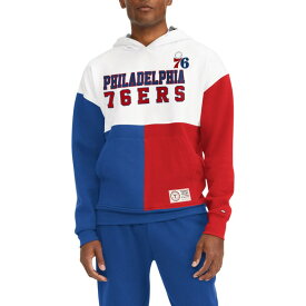 トミーヒルフィガー メンズ パーカー・スウェットシャツ アウター Philadelphia 76ers Tommy Jeans Andrew Split Pullover Hoodie White/Red