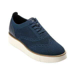 R[n[ fB[X IbNXtH[h V[Y Women's Grand City Platform StichLite Oxfords Navy Knit
