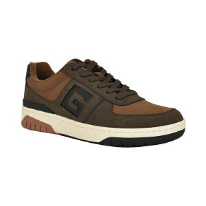 QX Y Xj[J[ V[Y Men's Nastele Branded Lace Up Casual Sneakers Medium brown logo multi