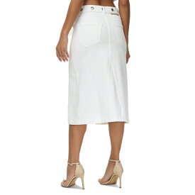 フライ レディース スカート ボトムス Women's Belted Denim Pencil Skirt White