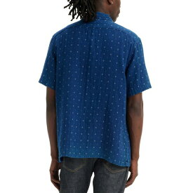 リーバイス メンズ シャツ トップス Men's Sunset Printed Button-Down Camp Shirt Grid Indig