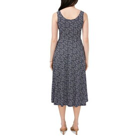 ミスク レディース ワンピース トップス Women's Printed Scoop-Neck Sleeveless Midi Dress Navy