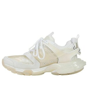 Balenciaga �o�����V�A�K �����Y �X�j�[�J�[ �yBalenciaga Track Clear Sole Low Mesh Nylon Sneakers White 647742W3BM19000�z �T�C�Y US_7(25.0cm)