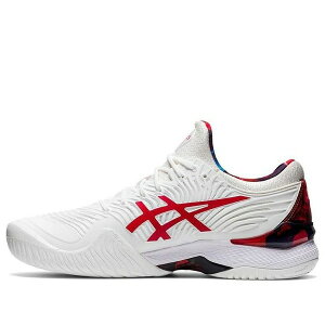 ASICS �A�V�b�N�X �����Y �X�j�[�J�[ �yASICS Court FF Novak LE 'White Classic Red' 1041A202-110�z �T�C�Y US_8.5(26.5cm)