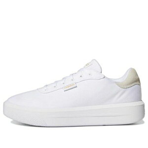 adidas �A�f�B�_�X ���f�B�[�X �X�j�[�J�[ �y(WMNS) adidas Court Platform CLN 'White Gold Metallic' GZ1689�z �T�C�Y US_7.5(24.5cm)