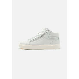 カルバンクライン メンズ サンダル シューズ TOP LACE UP ZIP - High-top trainers - triple white