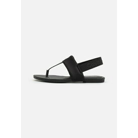 カルバンクライン レディース サンダル シューズ FLAT TOEPOST - T-bar sandals - black